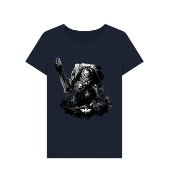 Navy Blue Warhammer 40,000: Space Marine Titus Fitted T Shirt