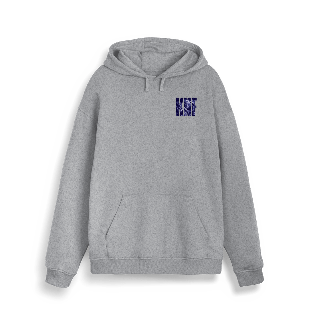 Heather Grey Warhammer 40,000: 'KNOW NO FEAR' Hoodie as featured in Secret Level