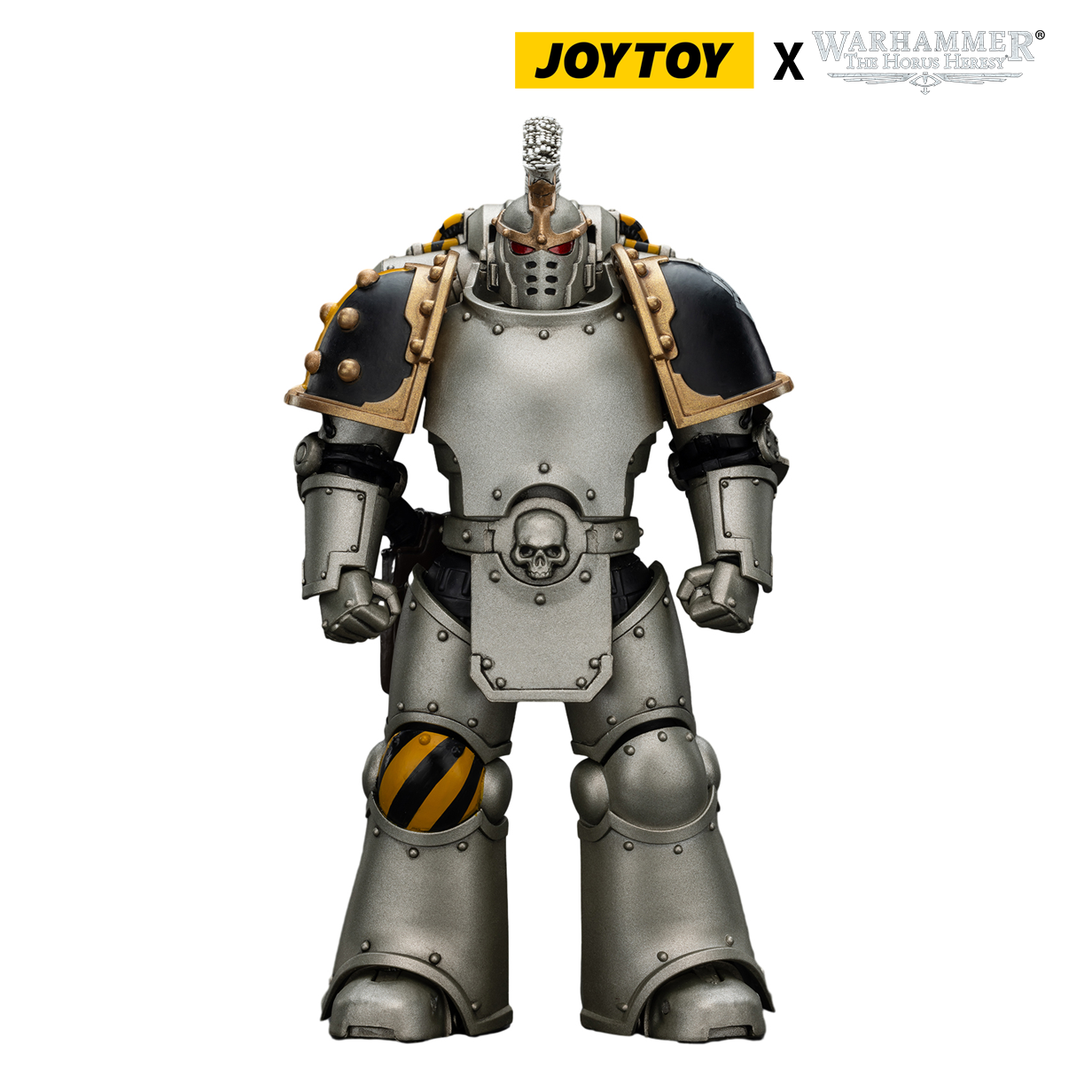 JoyToy Warhammer The Horus Heresy Action Figure - Iron Warriors, Command Squad Chosen with Legion Standard (1/18 Scale) Preorder