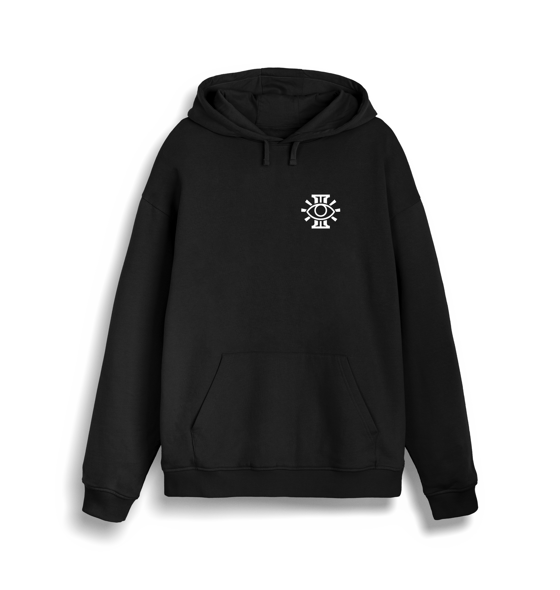 Black Printed Sweater Front