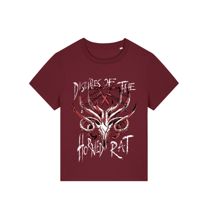 Burgundy Printed T-shirt Front