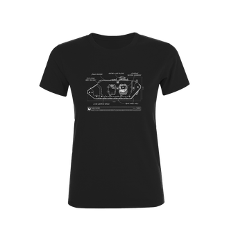 Black Ultramarines Land Raider Fitted T Shirt