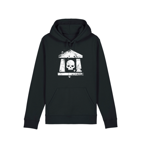 Black Printed Hoody Front