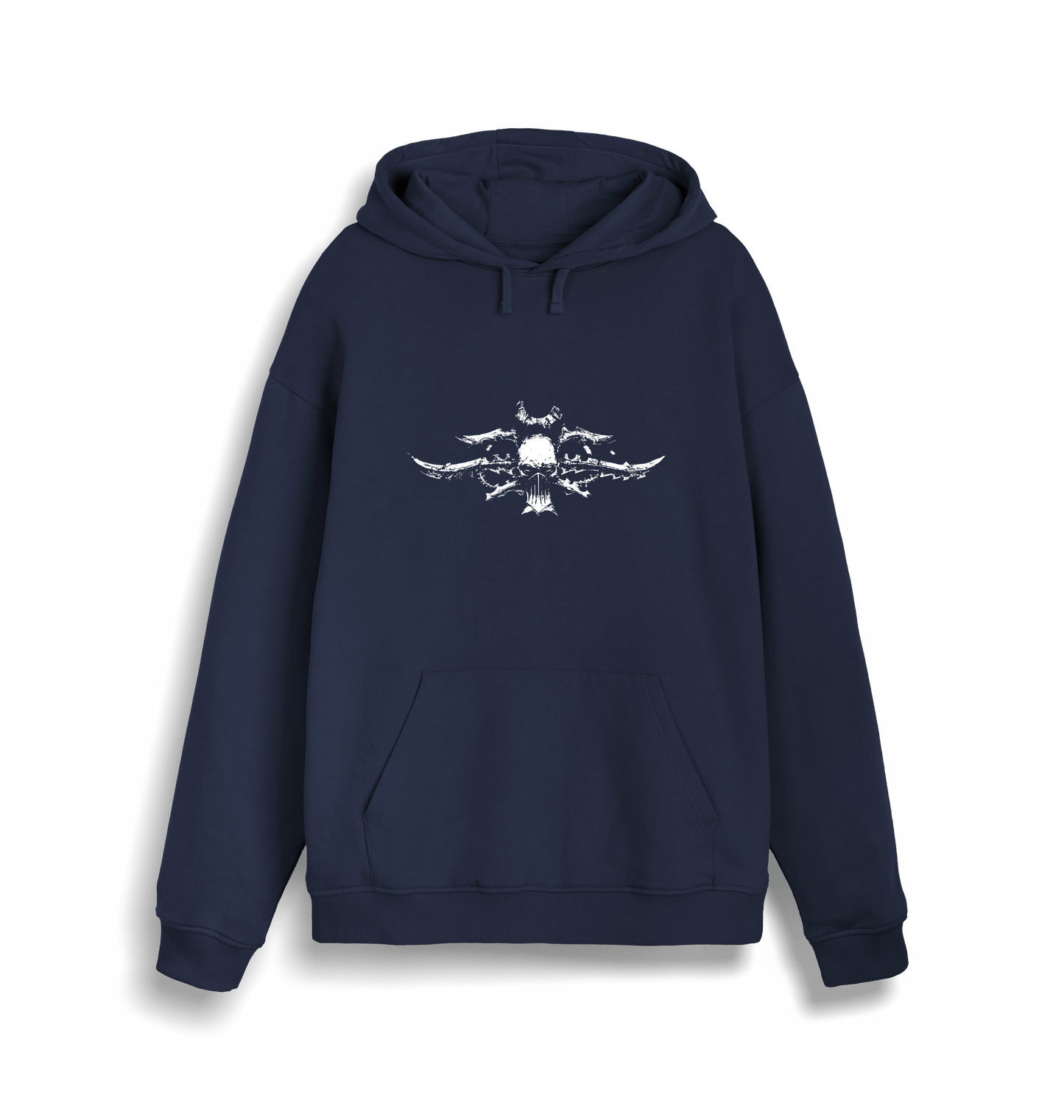 French Navy Printed Sweater Front
