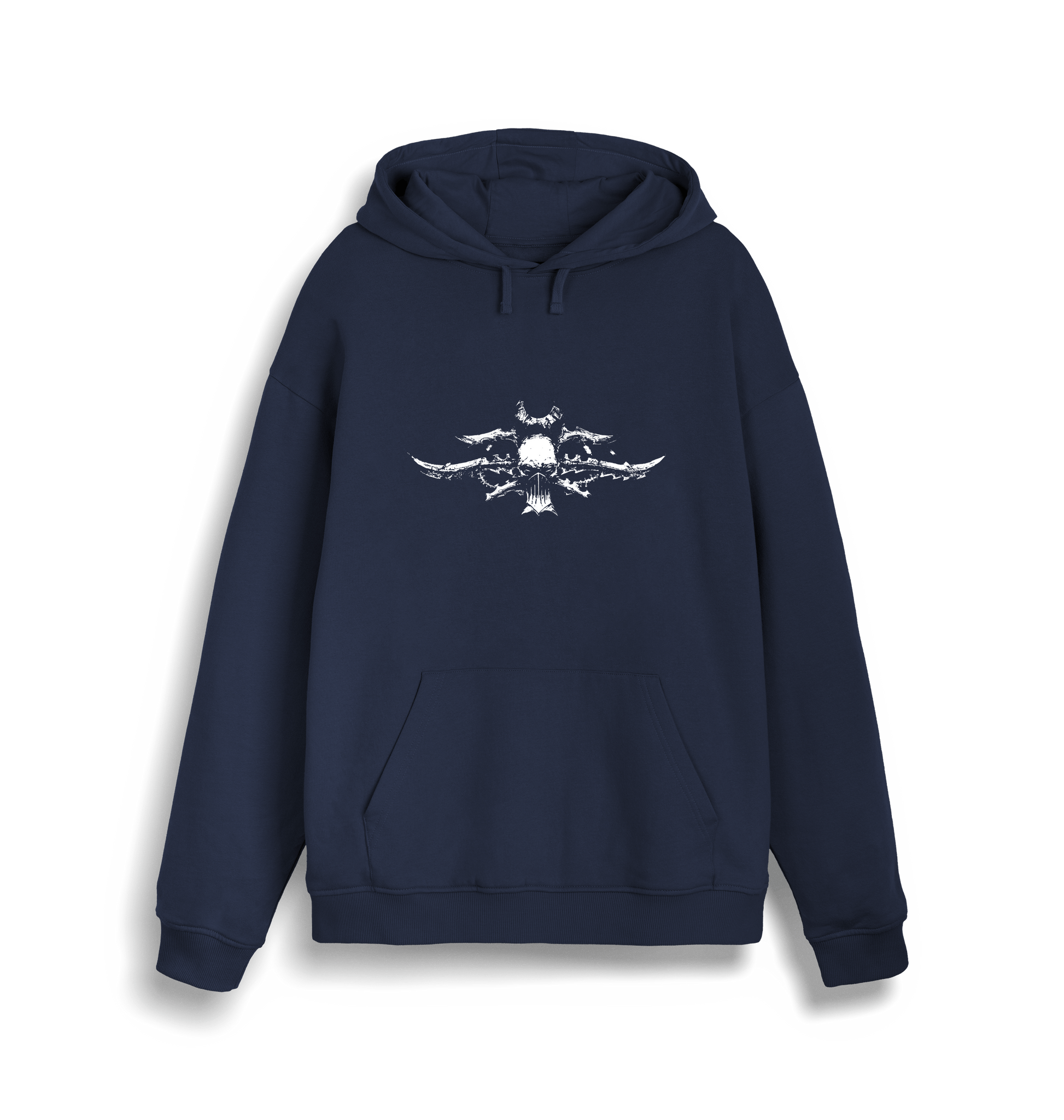 French Navy Printed Sweater Front