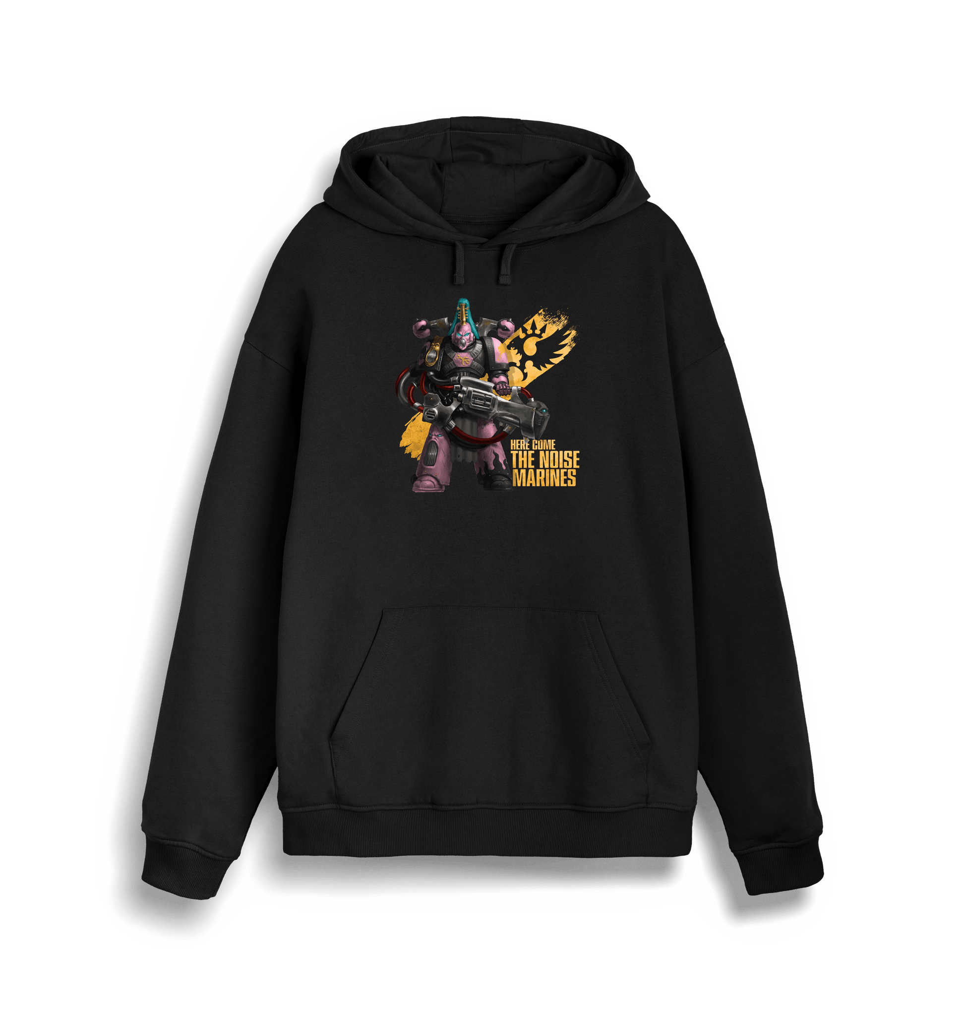 Black Printed Sweater Front