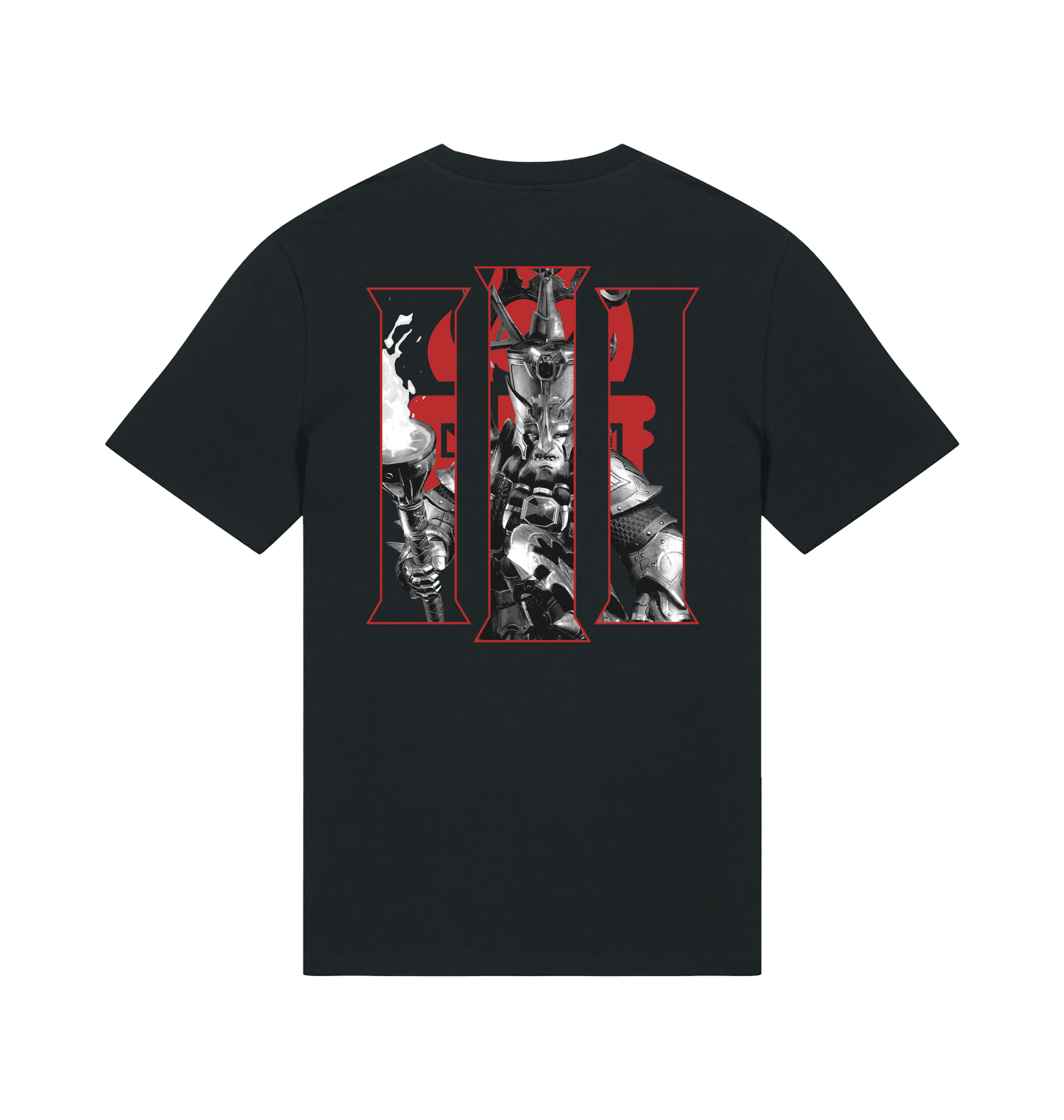 Black Printed T-shirt Back