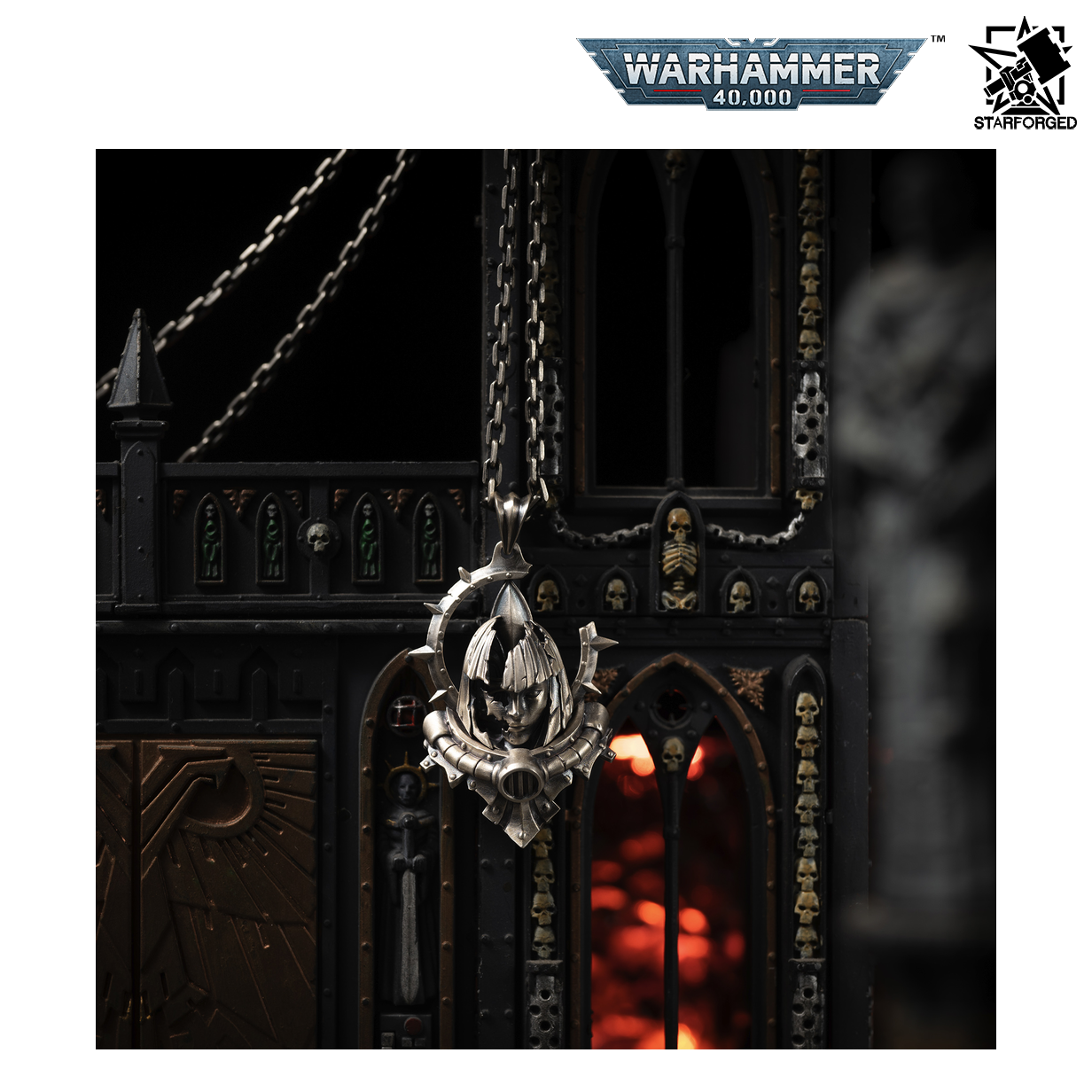 Starforged Warhammer 40,000 Adepta Sororitas Artificer Reliquia Pendant Sterling Silver Necklace Preorder