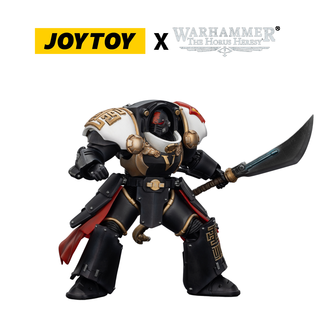 JoyToy Warhammer The Horus Heresy Action Figure - White Scars, Ebon Keshig Kharash 1 with Power Glaive (1/18 Scale) Preorder