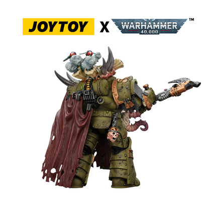 JoyToy Warhammer 40,000 Action Figure - Death Guard, Deathshroud Terminator 2, with Manreaper and Plaguespurter Gauntlet  (1/18 Scale) Preorder