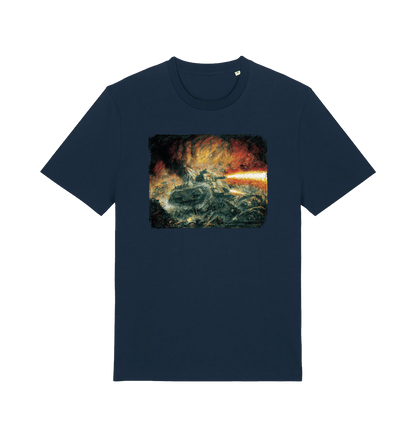 French Navy Printed T-shirt Front