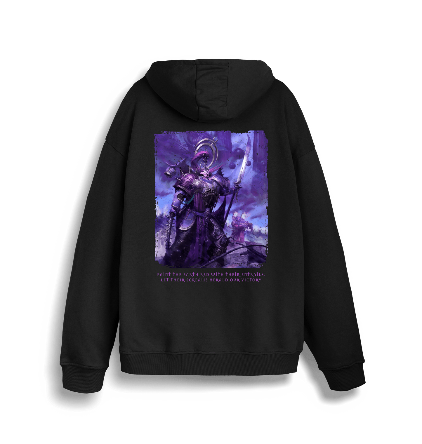 Black Printed Sweater Back