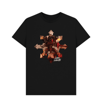 Black Chaos Knights Motif T-Shirt