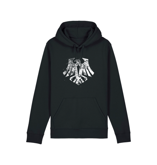 Black Printed Hoody Front