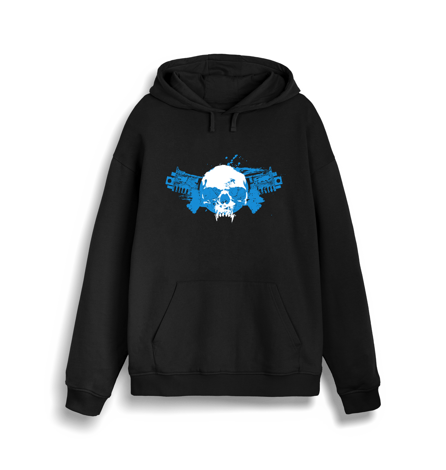 Black Printed Sweater Front