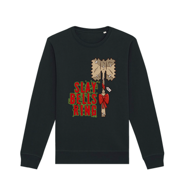 Black Printed Sweater Front