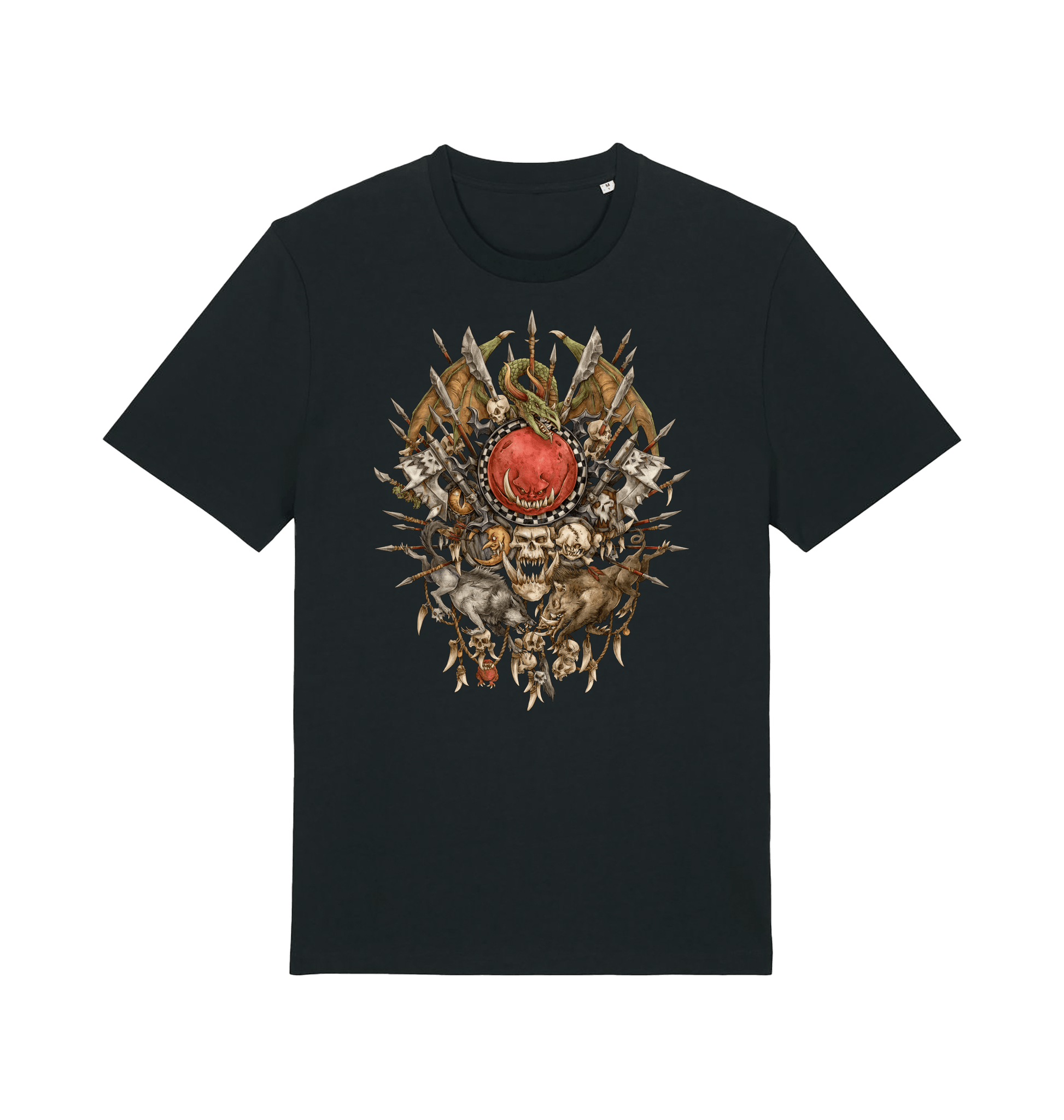 Black Printed T-shirt Front