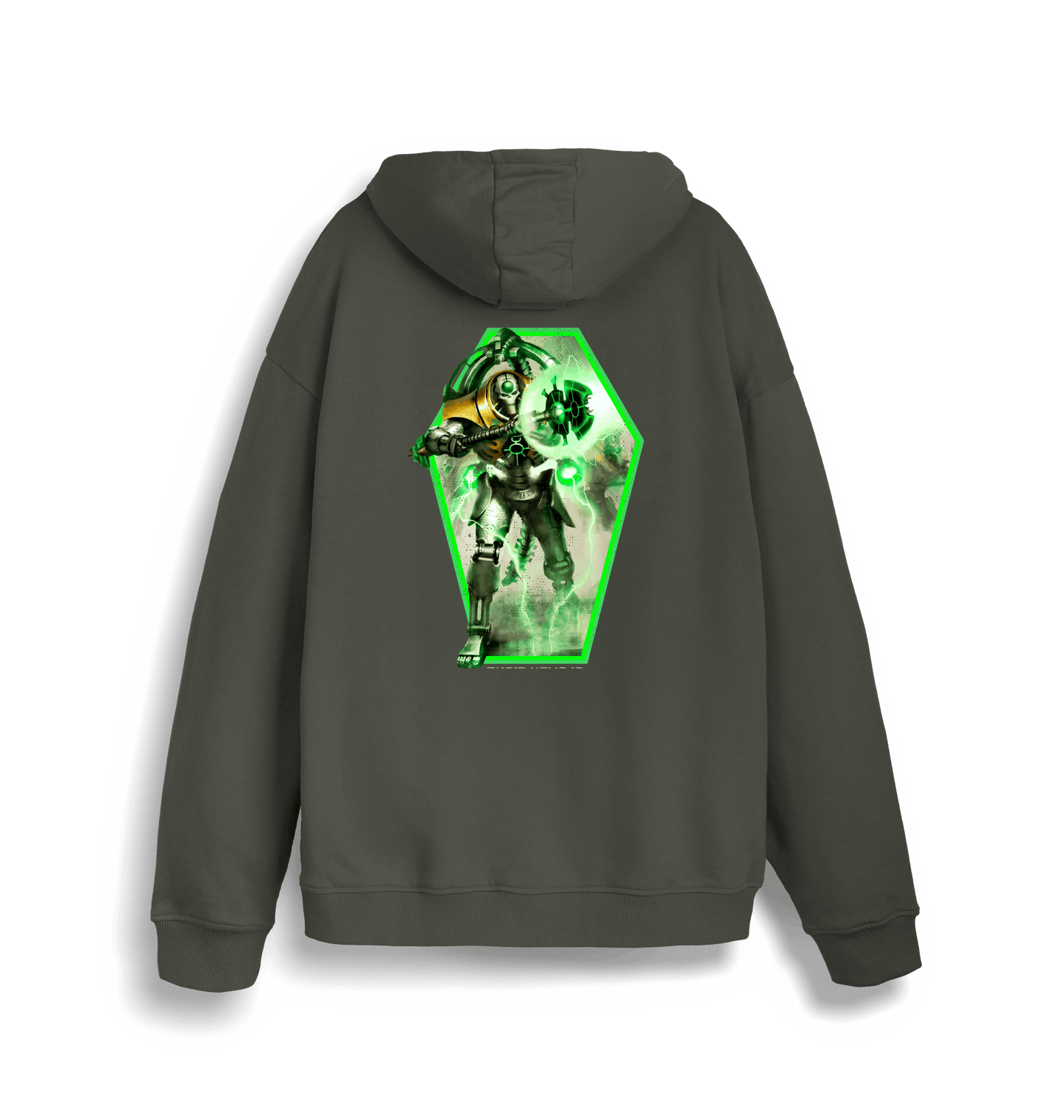 Khaki Printed Sweater Back