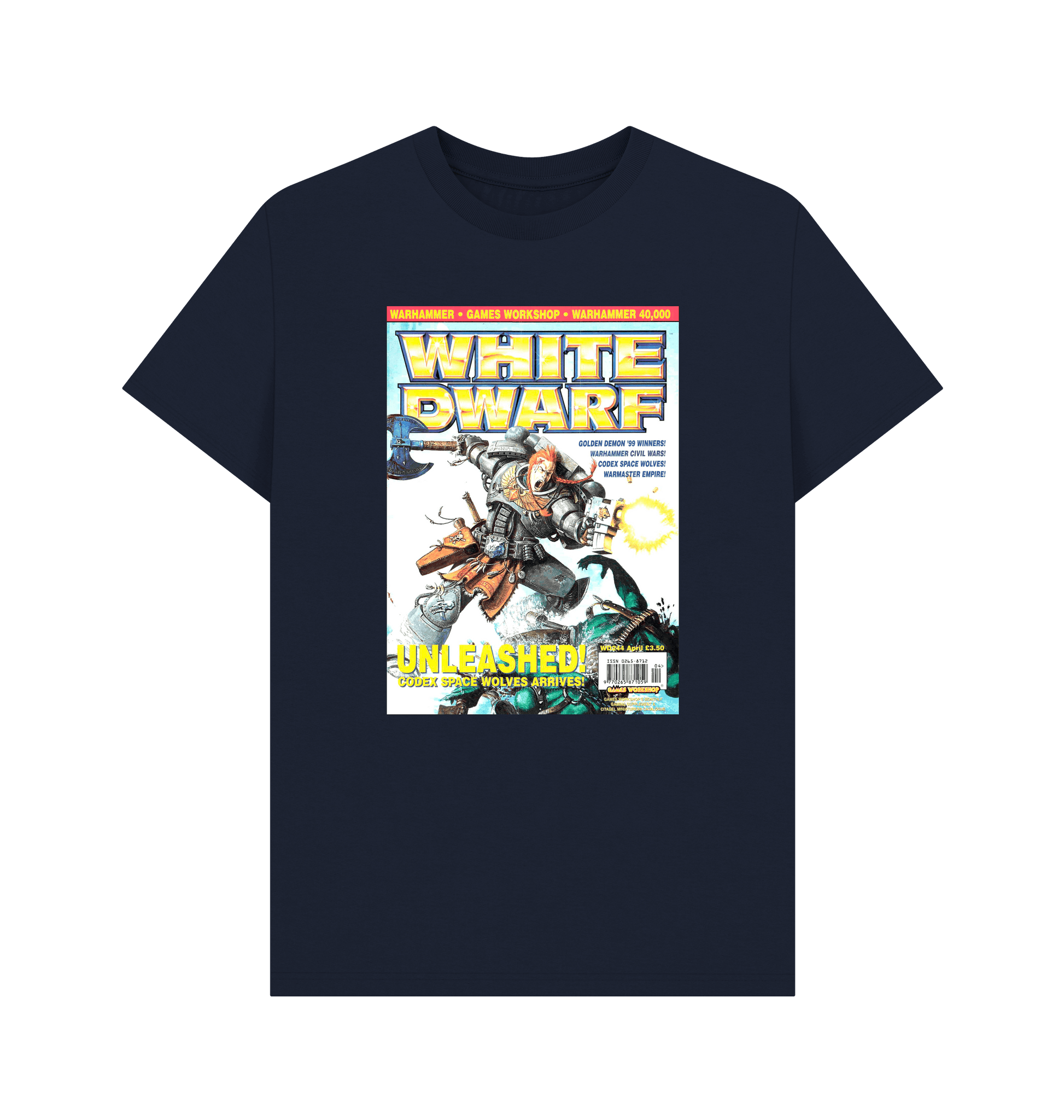 Navy Blue White Dwarf Issue 244 T Shirt