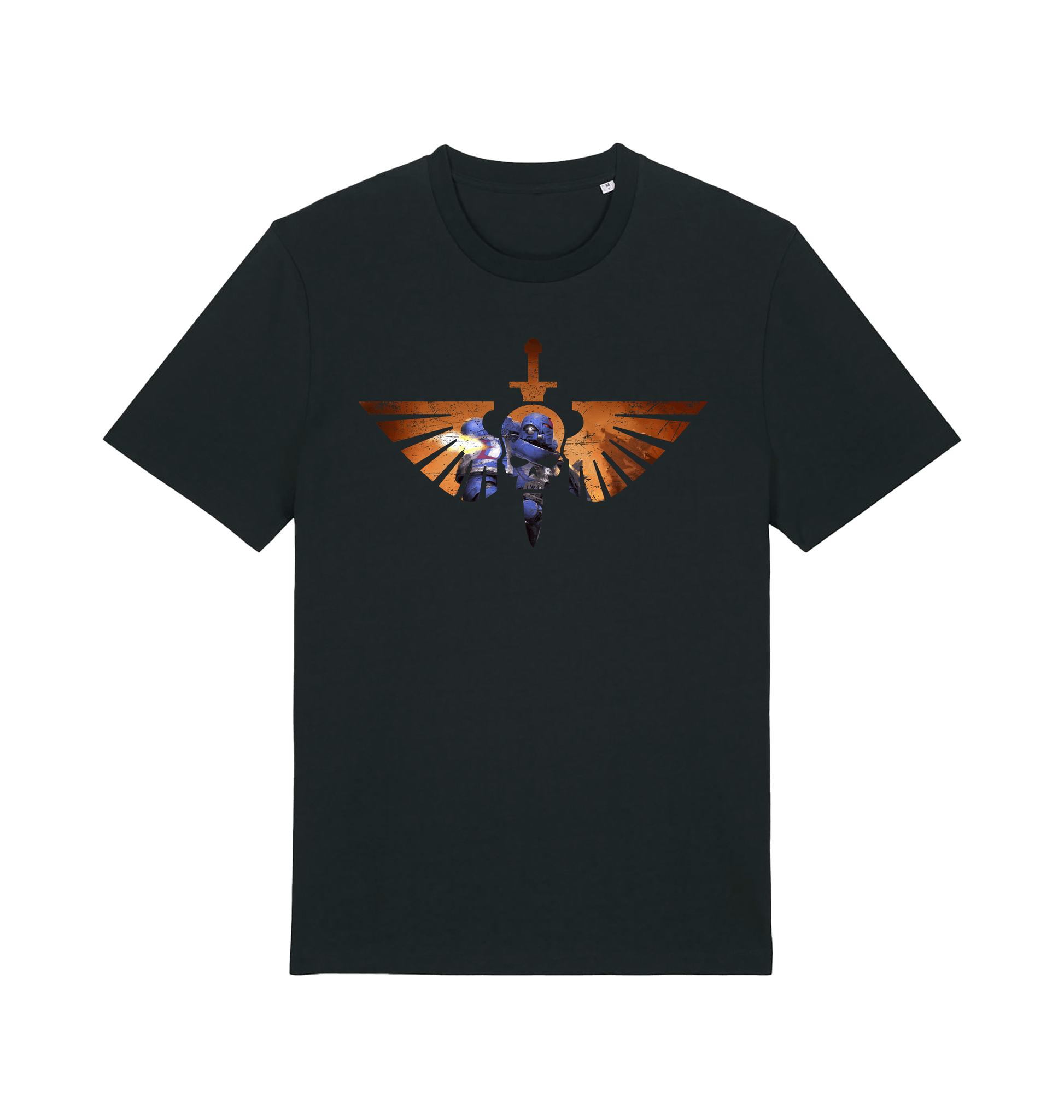 Black Printed T-shirt Front