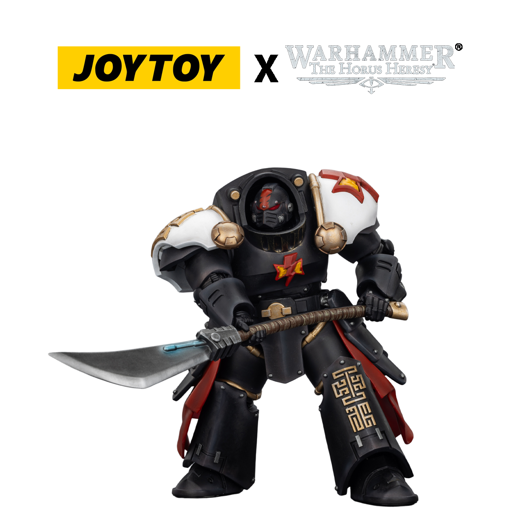 JoyToy Warhammer The Horus Heresy Action Figure - White Scars, Ebon Keshig Kharash 2 with Power Glaive (1/18 Scale) Preorder