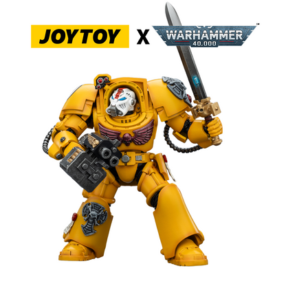 JoyToy Warhammer 40,000 Action Figure - Imperial Fists, Terminator 1 with Power Sword and Storm Bolter (1/18 Scale) Preorder