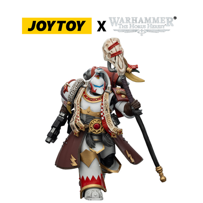 JOYTOY Warhammer The Horus Heresy Action Figure - White Scars, Stormseer Consul with Force Staff and Bolt Pistol (1/18 Scale) Preorder