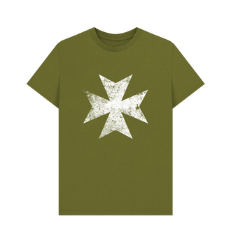 Moss Green Black Templars Battleworn Insignia T Shirt