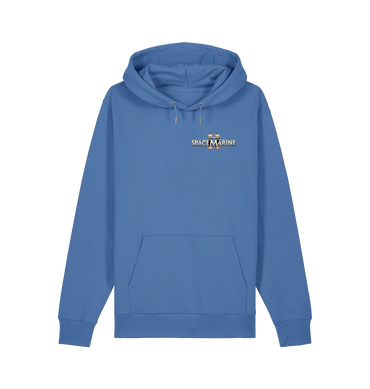 Bright Blue Premium Space Marine 2 Eternal Service Hoodie
