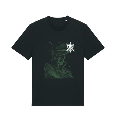 Black Printed T-shirt Front