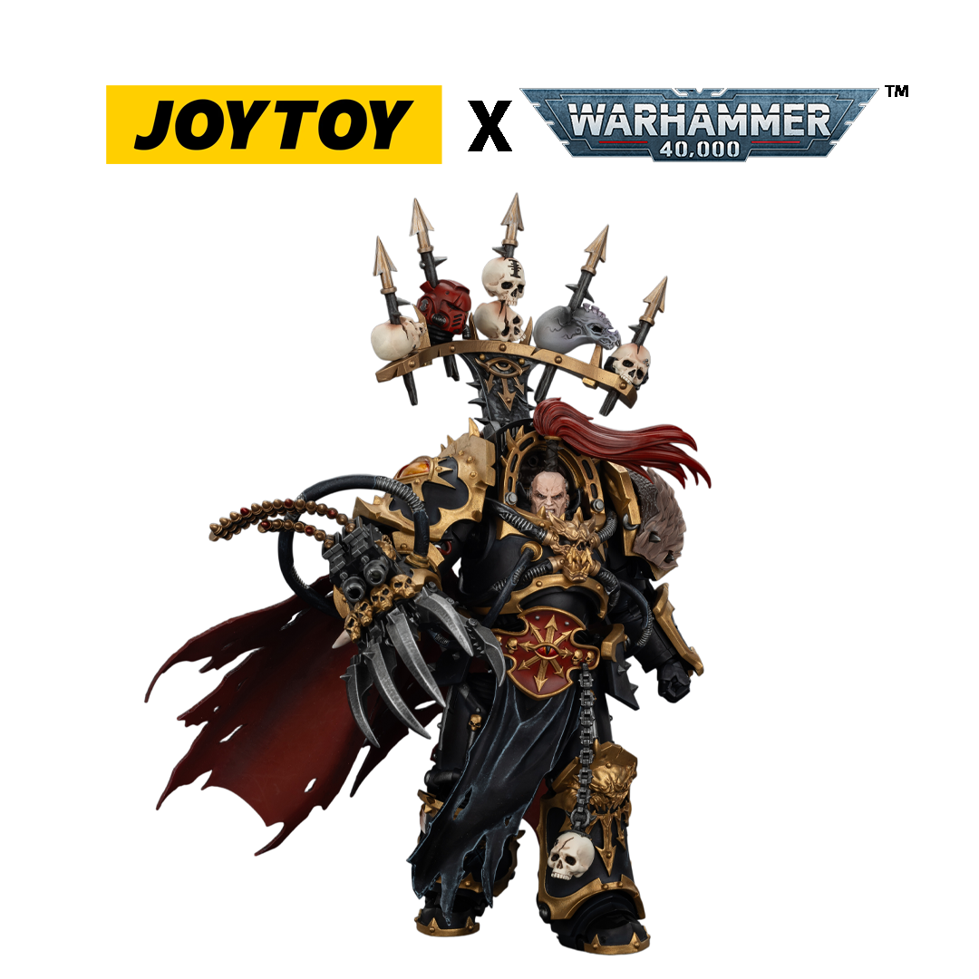 JoyToy Warhammer 40,000 Action Figure - Black Legion, Abaddon the Despoiler with Drach'nyen and the Talon of Horus (1/18 Scale) Preorder