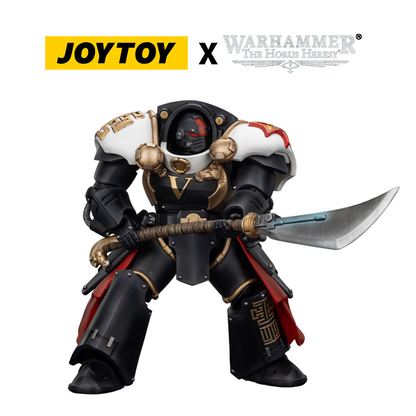 JoyToy Warhammer The Horus Heresy Action Figure - White Scars, Ebon Keshig Kharash 1 with Power Glaive (1/18 Scale) Preorder