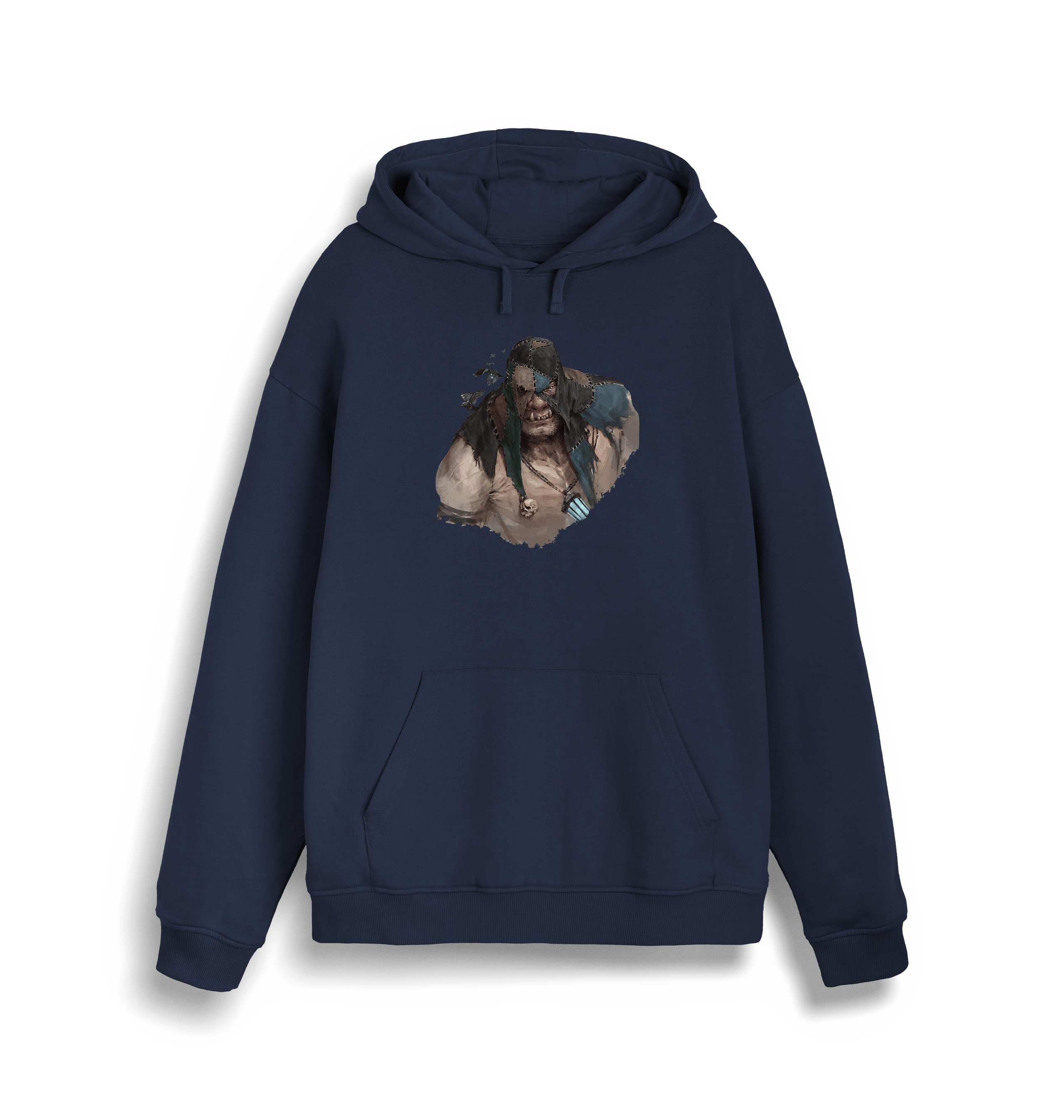 French Navy Printed Sweater Front