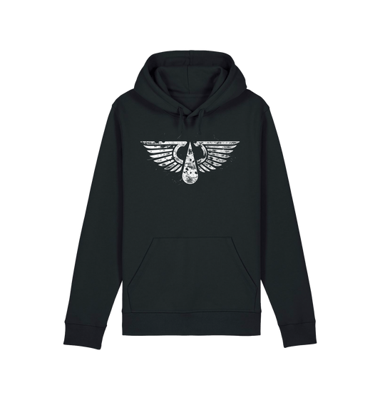 Black Printed Hoody Front