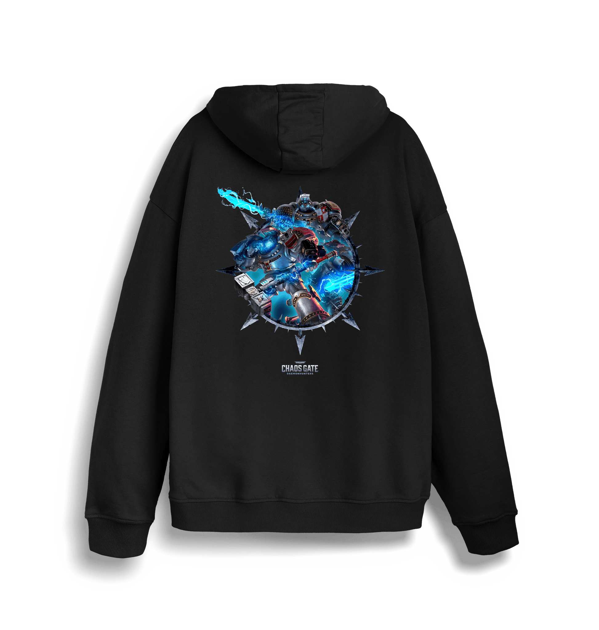 Black Printed Sweater Back