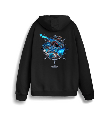 Black Printed Sweater Back