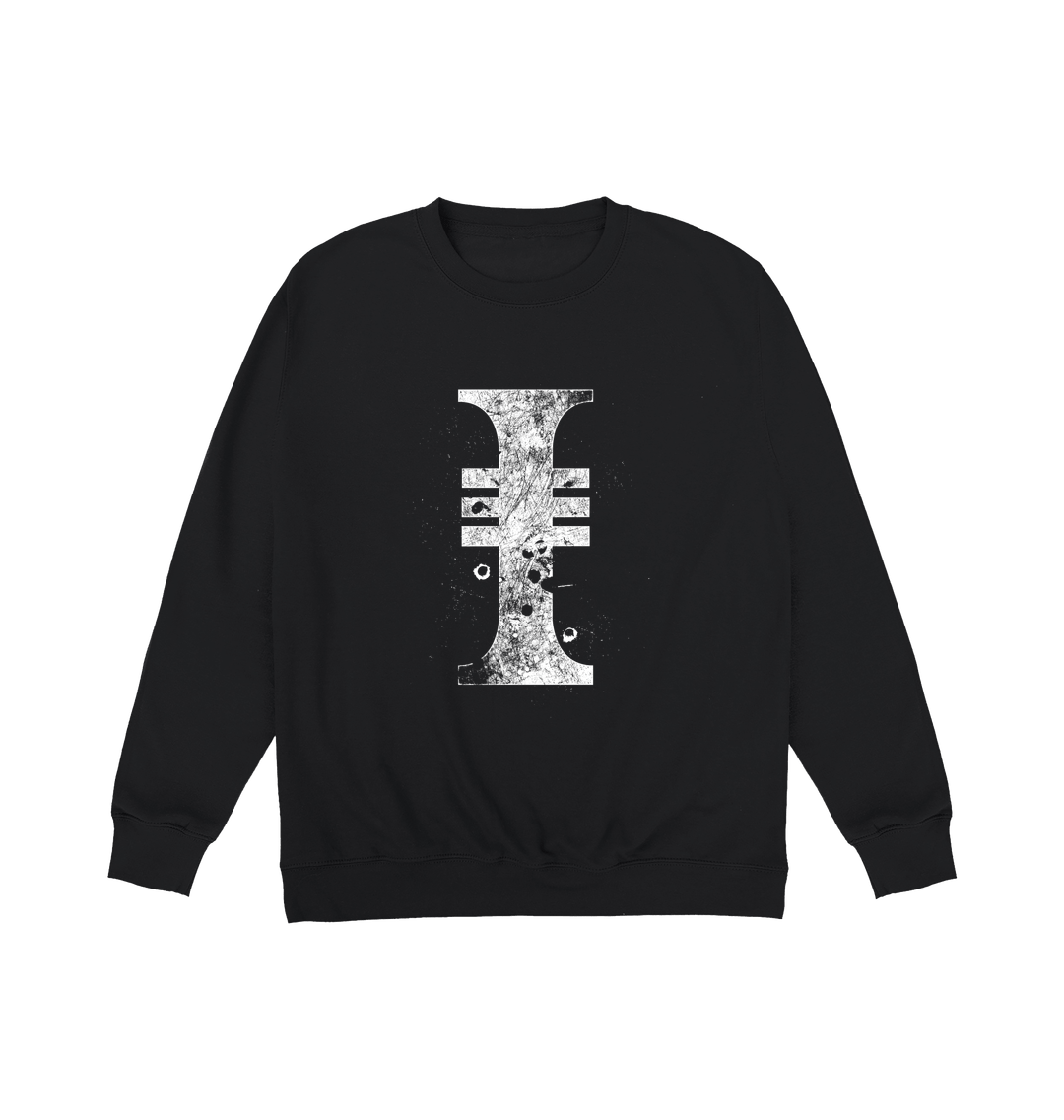 Deep Black Printed Sweater