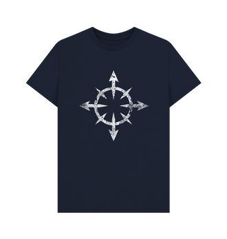 Navy Blue Chaos Daemons Battleworn Insignia T Shirt