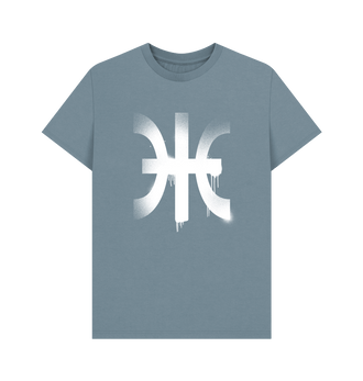 Stone Blue Harlequins Graffiti Insignia T Shirt