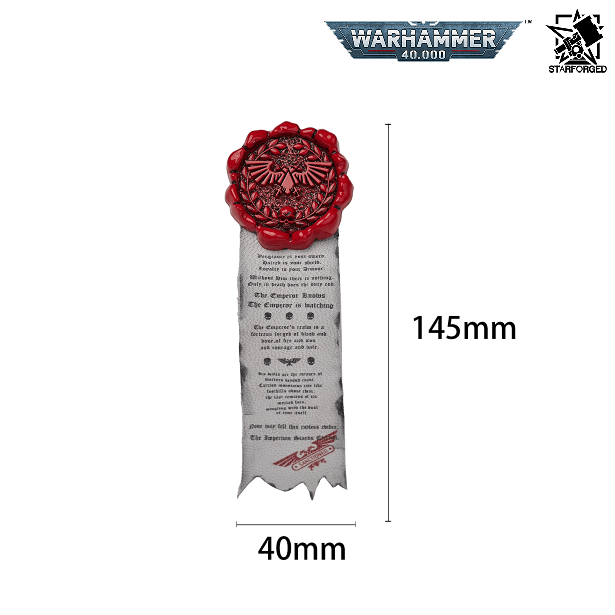 Starforged Warhammer 40,000 Adepta Sororitas Purity Seal Brooch