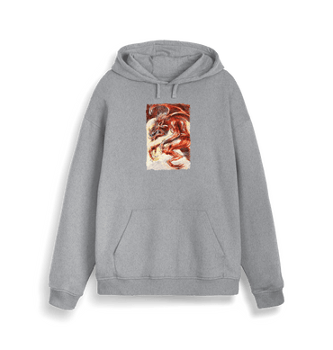 Heather Grey Printed Sweater Front