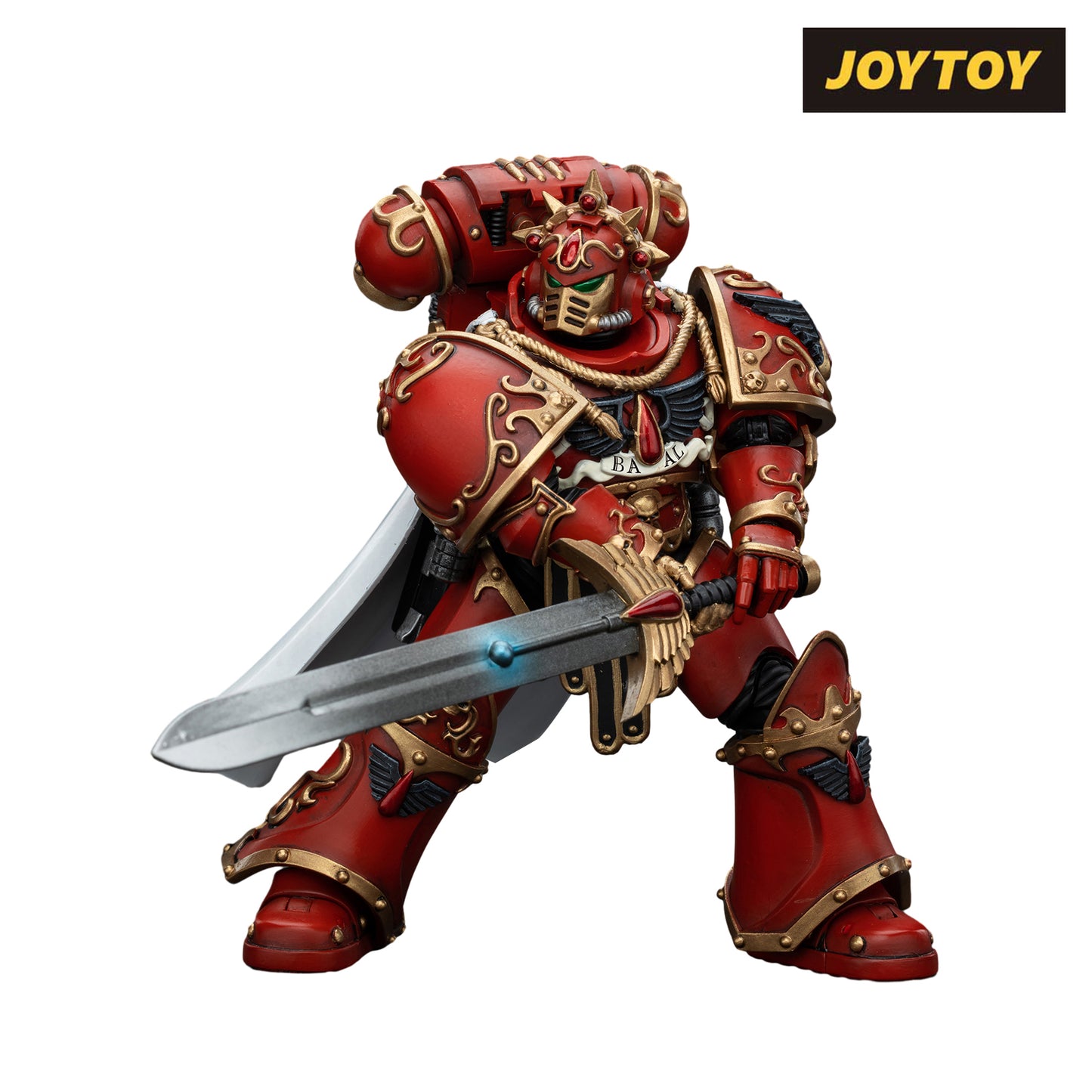 JoyToy Warhammer The Horus Heresy Action Figure - Blood Angels, Legion Praetor with Paragon Blade (1/18 Scale)