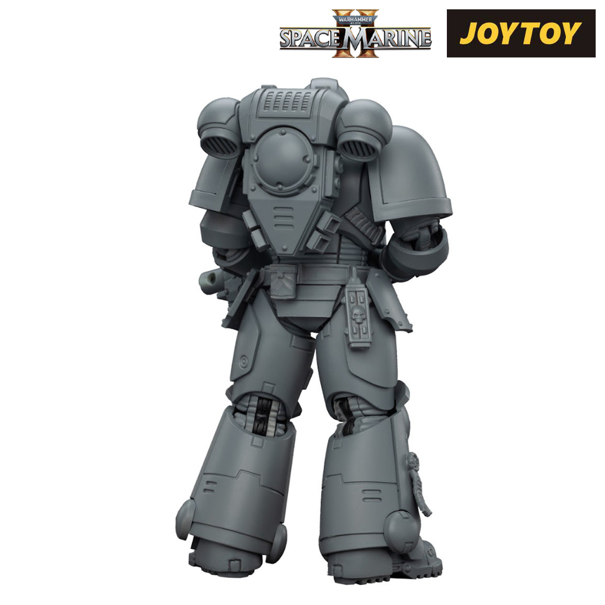 JoyToy Warhammer 40,000: Space Marine 2, Space Marines Intercessor, Armouring Hall Edition (1/18 Scale) & Bespoke Cap & T Shirt Bundle
