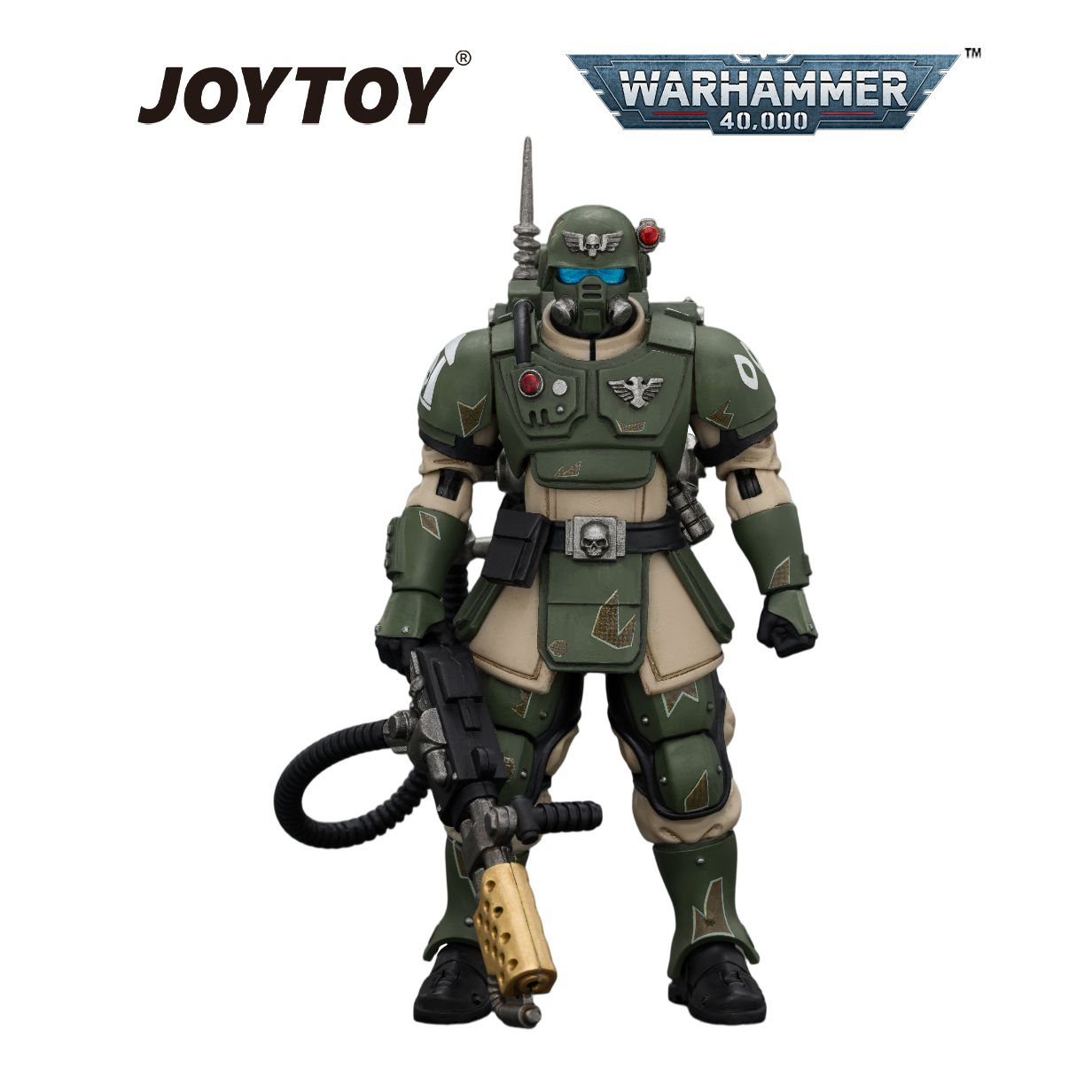 JOYTOY Warhammer 40,000 - Astra Militarum Kasrkin 2 with Flamer (1/18 Scale) Preorder