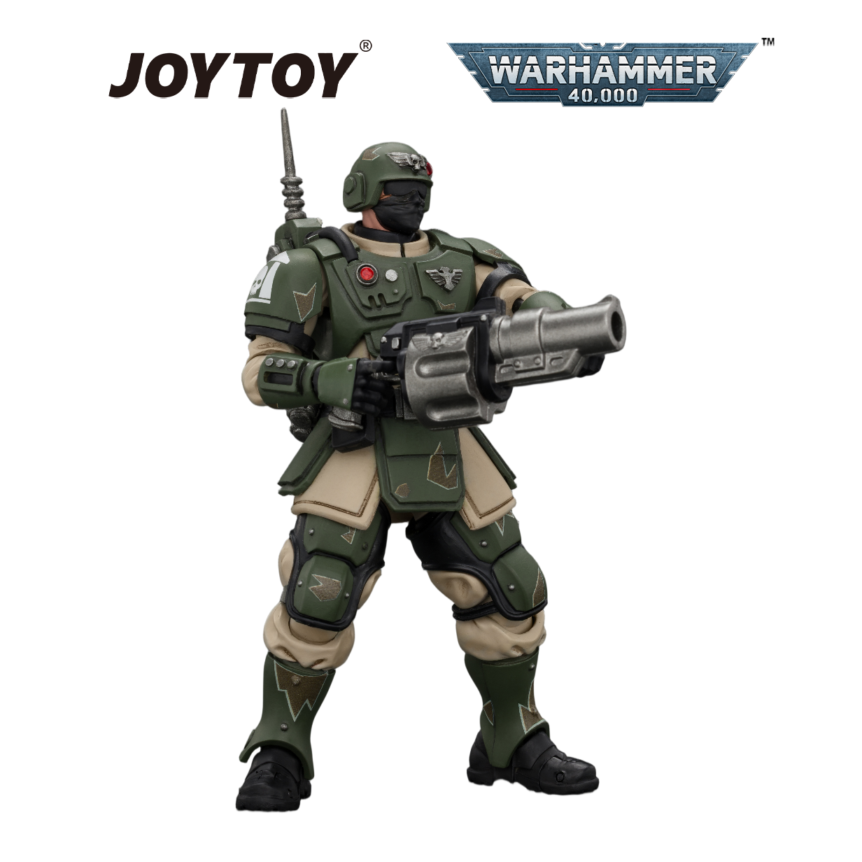 JOYTOY Warhammer 40,000 - Astra Militarum Kasrkin 5 with Grenade Launcher (1/18 Scale) Preorder