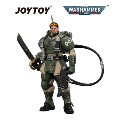 JOYTOY Warhammer 40,000 - Astra Militarum Kasrkin 7 with Hot-shot Laspistol and Power Sword (1/18 Scale) Preorder