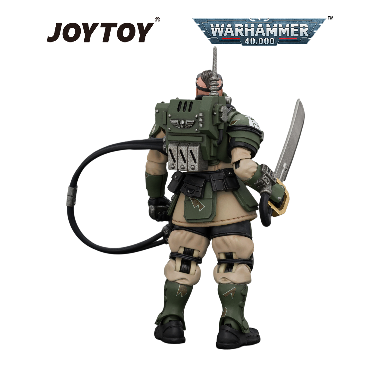 JOYTOY Warhammer 40,000 - Astra Militarum Kasrkin 7 with Hot-shot Laspistol and Power Sword (1/18 Scale) Preorder