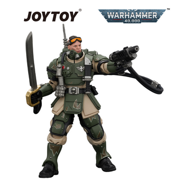 JOYTOY Warhammer 40,000 - Astra Militarum Kasrkin 7 with Hot-shot Laspistol and Power Sword (1/18 Scale) Preorder