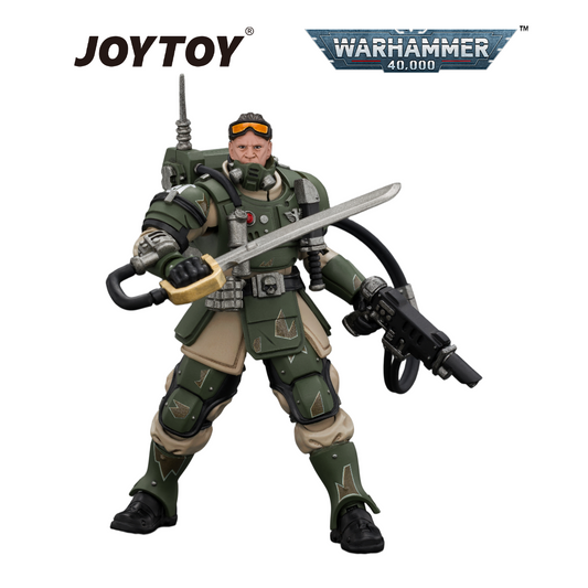 JOYTOY Warhammer 40,000 - Astra Militarum Kasrkin 7 with Hot-shot Laspistol and Power Sword (1/18 Scale) Preorder