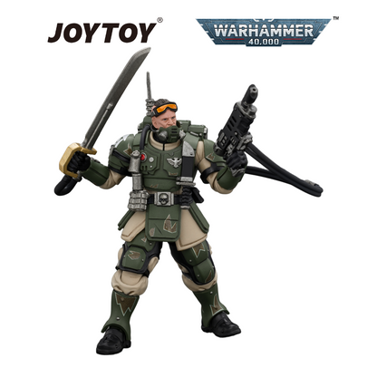 JOYTOY Warhammer 40,000 - Astra Militarum Kasrkin 7 with Hot-shot Laspistol and Power Sword (1/18 Scale) Preorder